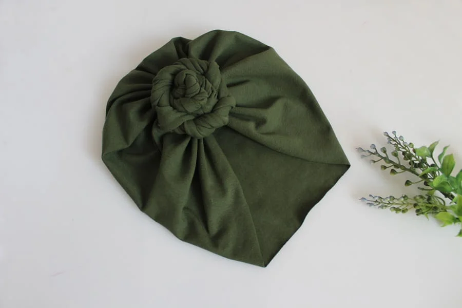 Czapka turban lekki khaki TWIST