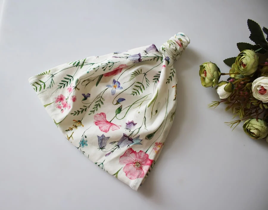 Chustka z gumką kwiaty łąka