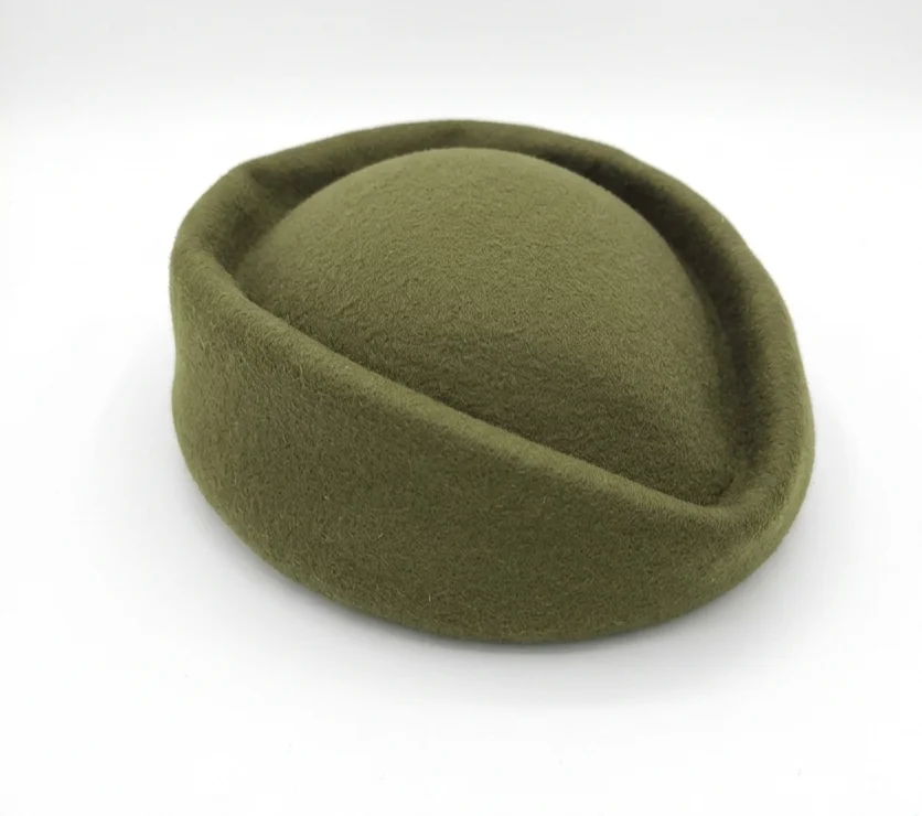 Toczek damski khaki sztywny