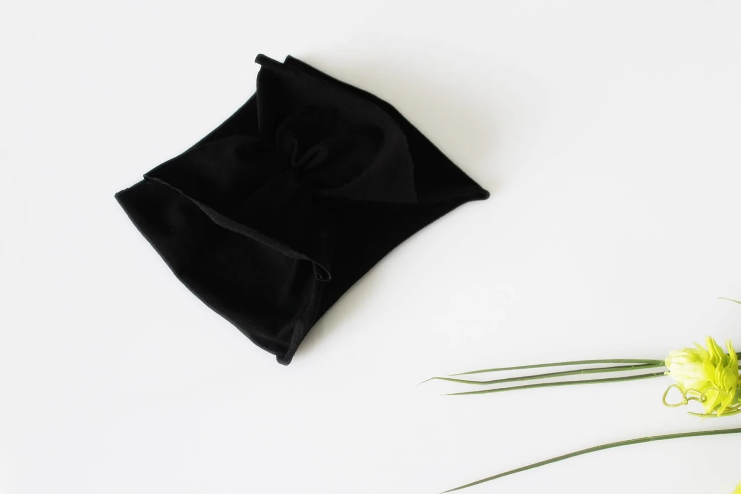 Opaska falbanka turban czarna