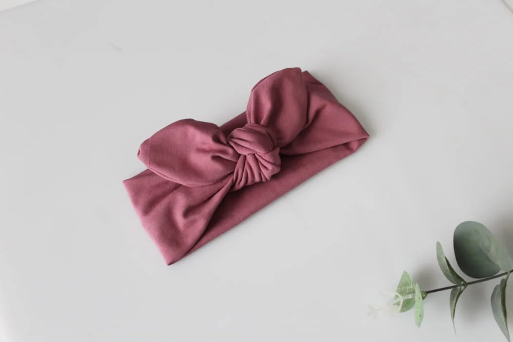Opaska pin up szeroka 8 cm wrzos 