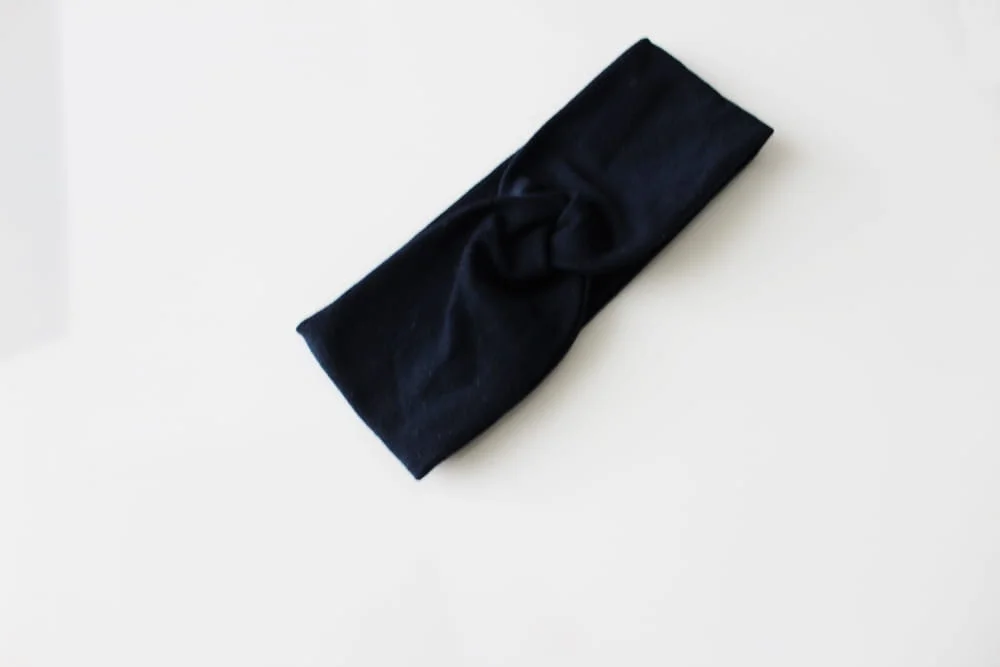 Opaska przeplatana granatowa